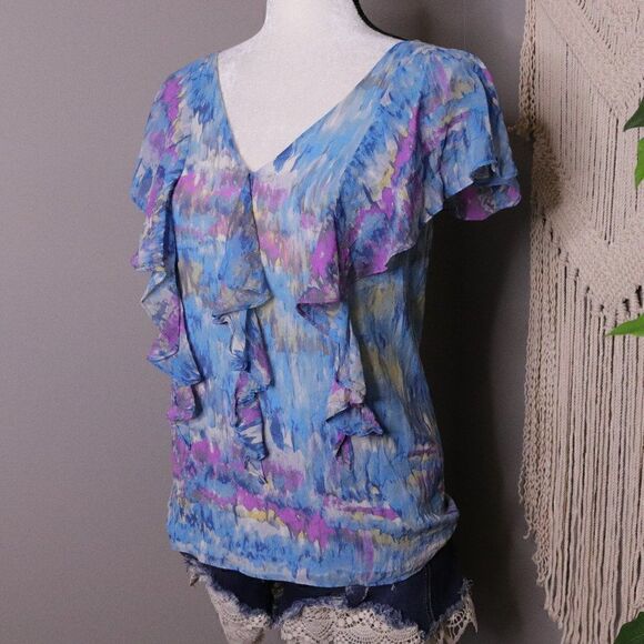 Banana Republic Short Sleeve Silk Blouse - Picture 1 of 6